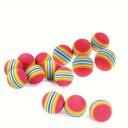 Игрушка мяч для кошек яркий полосатый резиновый