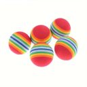 Игрушка мяч для кошек яркий полосатый резиновый