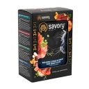 Savory (Сейвори) Набор влажных кормов "3+1" для кошек, лосось с горохом в соусе