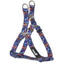 AnimAll (ЭнимАлл) -Шлея нейлоновая с медвежатами на тёмно-синем фоне для собак