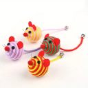 Игрушка для кота Мышка из верёвки с колокольчиком 4*6 см