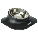 AnimAll (ЭнимАлл) Миска металлическая на подставке для собак, черный, 420 мл