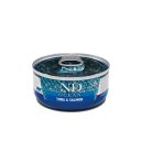 Farmina (Фармина) N&D Grain Free OCEAN TUNA AND SALMON - Беззерновой влажный корм для кошек, тунец, лосось