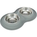 Trixie (Трикси) - Миска металлическая двойная (серая)