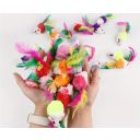 Игрушка для кошек мышка с перьями 11 см