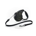 Flexi (Флекси) Standard S - Поводок-рулетка для собак, трос (5 м, до 12 кг) черный, SONDER DIAMOND