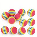 Игрушка мяч для кошек яркий полосатый резиновый