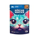 Мясная миска - Влажный корм для взрослых котов кусочки в соусе с рыбой