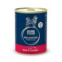 Home Food (Хом Фуд) - Полнорационный консервированный корм для взрослых собак, паштет с говядиной и курицей