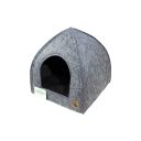 Lucky Pet (Лаки Пет) "Реги" Лежак-домик для собак и котов (серый), войлок