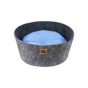 Lucky Pet (Лаки Пет) "Ремикс" Лежак для собак и котов, войлок (серо-голубая)