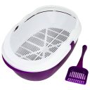 Lucky Pet (Лаки Пэт) Модерн - Туалет для кошек глубокий с сеткой, бортиком и лопаткой,  45x30x15 см