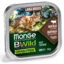 Monge (Монж) BWild Grain Free Wet Buffalo Large Breeds - Влажный корм для кошек крупных пород от 2-х месяцев, из мяса буйвола и с овощами