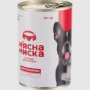 Мясная миска - Влажный корм для взрослых собак с говядиной (паштет)