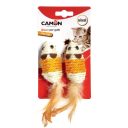 Camon (Камон) Gioco per gatti - игрушка для котов мышь с сизалаевыми перьями 2шт