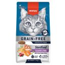 Wanpy (Ванпи) Sterilized Cat Grain Free Salmon & Tuna - Сухой беззерновой корм для стерилизованных котов, лосось, тунец