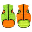 Collar (Коллар) AiryVest двусторонняя курточка для собак, оранжево-салатовая