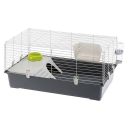Ferplast (Ферпласт) Cage Rabbit 100 Gray клетка для кролика в индивидуальной упаковке, 95x57x46 см (серый металл)