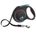 Flexi Black Design L - поводок-рулетка для собак весом до 50 кг, лента, 5 м