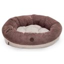 Harley & Cho (Харли энд Чо) Bagel Brown овальный лежак для кошек и собак (коричневый)