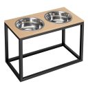 Harley & Cho (Харли энд Чо) Dinner Beige Stone + Black миски на подставке для собак