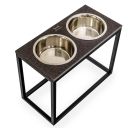 Harley & Cho (Харли энд Чо) Dinner Brown Stone + Black миски на подставке для собак