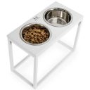 Harley & Cho (Харли энд Чо) Dinner White Stone + White миски на подставке для собак