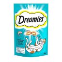 Dreamies (Дримс) лакомство для кошек и котят, хрустящие подушечки с начинкой, лосось