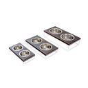 Harley & Cho (Харли энд Чо) Lunch Bar Brown Wood + White Миска двойная на подставке для кошек и собак