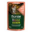 Monge (Монж) BWild Grain Free Wet Salmon with Shrimp Sterilized Adult Cat - Влажный корм для стерилизованных кошек, лосось с креветками и овощами