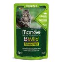 Monge (Монж) Cat Bwild Grain Free Wet Sterilised Wild Boar - Влажный корм для стерилизованных котов, мясо дикого кабана с овощами