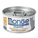 Monge (Монж) Monoprotein Solo Tacchino Con Carote Cat - Влажный корм для кошек, мясные хлопья из индейки и моркови