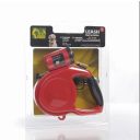 ZooMax (Зоомакс) - поводок-рулетка для собак весом до 25 кг, лента, 5 м ( с контейнером для пакетов)