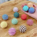 Игрушка для кота Мячик сизалевый с погремушкой 5 см