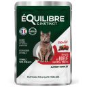 Equilibre & Instinct Влажный корм для стерилизованных кошек с говядиной, стручковой фасолью и томатами, кусочки в соусе, 85 г