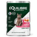 Equilibre & Instinct Влажный корм для стерилизованных кошек с лососем, ананасом и клюквой, кусочки в соусе, 85 г