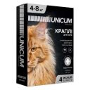 Unicum (Уникум) Premium - Капли от блох и клещей на холку для кошек 4-8 кг