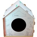 LuckyPet Домик Уикенд картонный для кошек и маленьких собак, белый