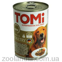 TOMi 3 kinds of poultry ТОМі 3 ВИДА ПТАХИ супер преміум корм, консерви для собак, банку