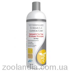 Veterinary Formula (Ветеринарная Формула) Clinical Care Oatmeal&Tea Tree Oil Infuser Shampoo Увлажняющий шампунь для собак, антибактериальный, противовоспалительный