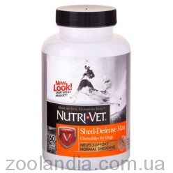 Nutri-Vet Захист Шерсті (Shed Defense) комплекс Омега3 для шерсті собак, жувальні таблетки