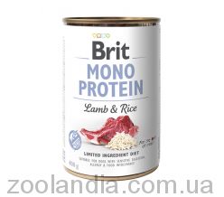 Brit Mono Protein Lamb&Rice - з ягнятком та рисом