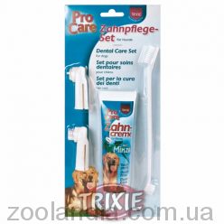 Trixie (Трикси) - Набор для чистки зубов (зубная паста и щетки) для собак 