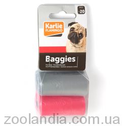 Karlie-Flamingo Swifty Waste Bags Карли-Фламинго цветные пакеты для сбора фекалий собак, 2 рул. по 20 пакетов