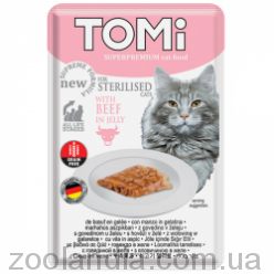 Tomi (Томи) Sterilised Beef in Jelly - Влажный корм для стерелизованых кошек (говядина в желе), пауч