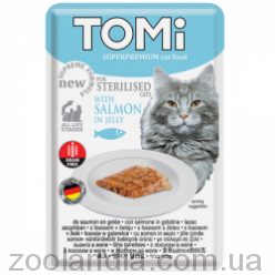 Tomi (Томи) Sterilised Salmon in Jelly - Влажный корм для стерелизованых кошек (лосось в желе), пауч