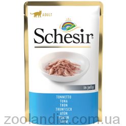 Schesir Tuna Шезир Тунец натуральные консервы для кошек с тунцом и рисом, пауч