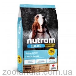 Nutram(Нутрам) I18 Ideal Solution Support Weight Control Dog Food - сухой корм для взрослых собак склонных к ожирению (с курицей, шлифованной ячменем и горошком)