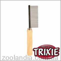 Trixie (Трикси) - Расческа с деревянной ручкой средний зуб,18.5см.