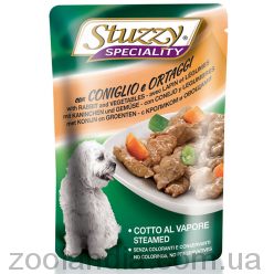 Stuzzy Speciality Dog Rabbit Vegetables ШТУЗИ СПЭШЕЛИТИ ДОГ КРОЛИК С ОВОЩАМИ в соусе корм для собак, пауч